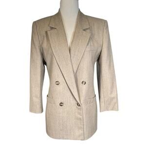 Saville 100% Wool Blazer Size 6 Double-Breasted Fully Lined Classic Tailored